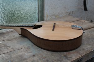 Carve top English Walnut mandolin handmade Cornwall UK