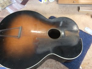 Moreno guitar before polish