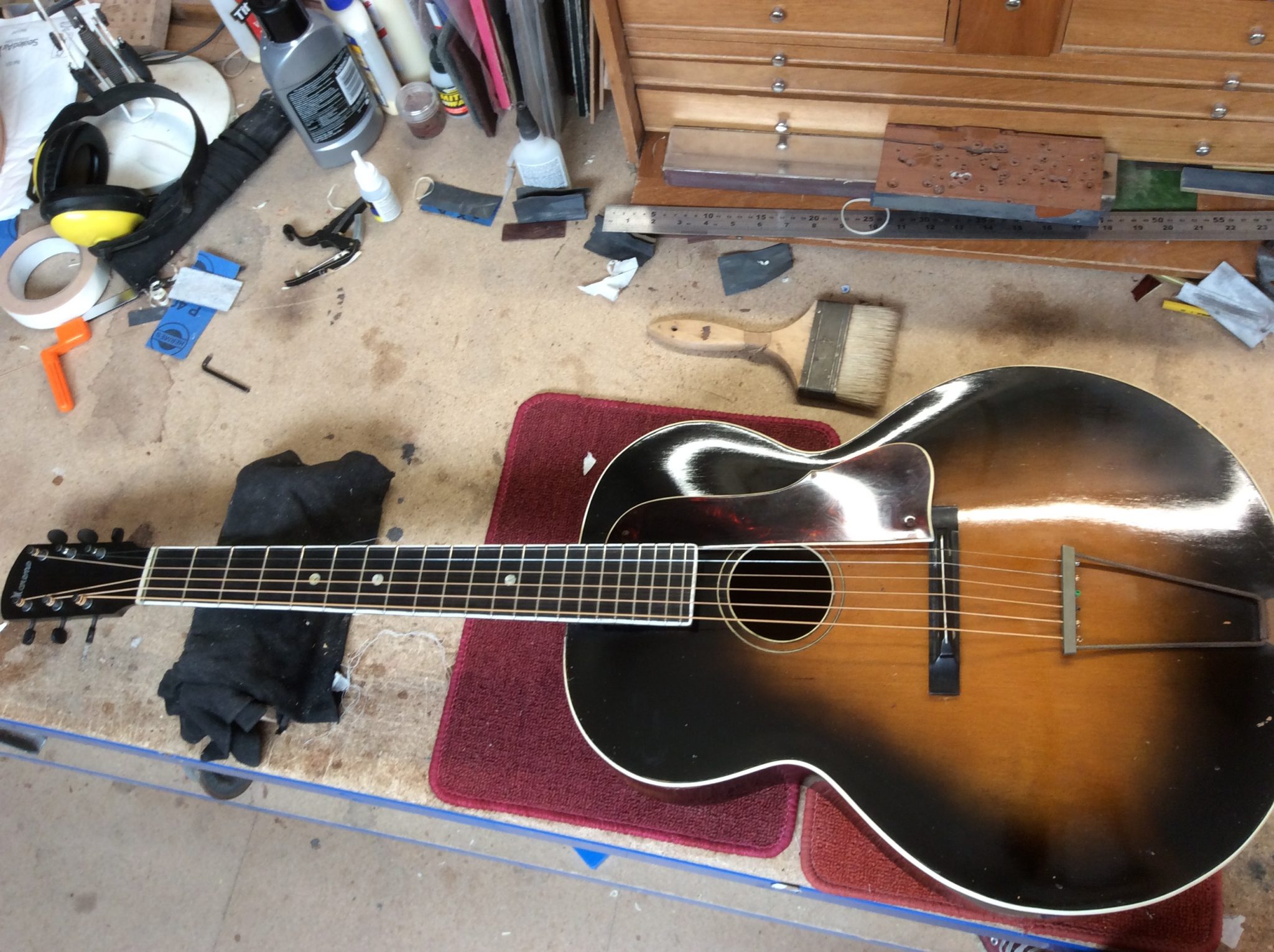 Vintage Moreno Archtop Guitar Restoration